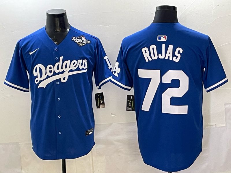 Men 2025 Los Angeles Dodgers #72 Rojas Blue Game Nike MLB Jersey style 0013